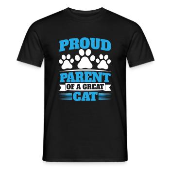 Cat Mom Gifts - Männer T-Shirt - Schwarz - Vorne - AI Model Male 178 light (178cm)