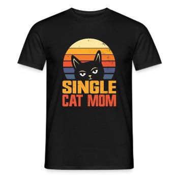 Cat Mom Gifts - Männer T-Shirt - Schwarz - Vorne - AI Model Male 178 light (178cm)
