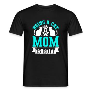 Cat Mom Gifts - Männer T-Shirt - Schwarz - Vorne - AI Model Male 178 light (178cm)