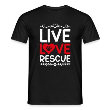 Cadeaux de sauvetage de chat - T-shirt homme - noir - Devant - AI Model Male 178 light (178cm)