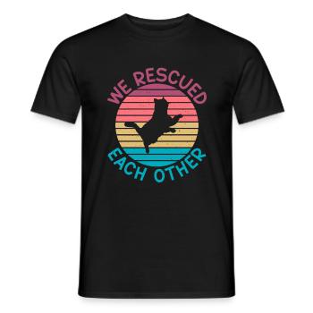 Cadeaux de sauvetage de chat - T-shirt homme - noir - Devant - AI Model Male 178 light (178cm)