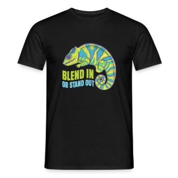 Chameleon Gifts - Männer T-Shirt - Schwarz - Vorne - AI Model Male 178 light (178cm)