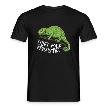 Chameleon Gifts - Männer T-Shirt - Schwarz - Vorne - AI Model Male 178 light (178cm)