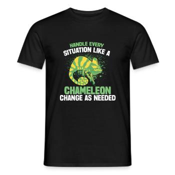 Chameleon Gifts - Männer T-Shirt - Schwarz - Vorne - AI Model Male 178 light (178cm)