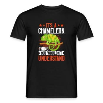 Chameleon Gifts - Männer T-Shirt - Schwarz - Vorne - AI Model Male 178 light (178cm)