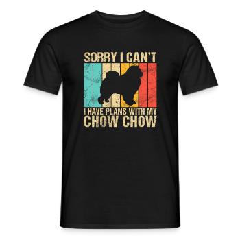 Chow Chow Gifts - Männer T-Shirt - Schwarz - Vorne - AI Model Male 178 light (178cm)