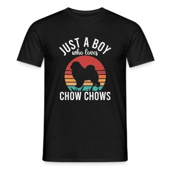 Chow Chow Gifts - Männer T-Shirt - Schwarz - Vorne - AI Model Male 178 light (178cm)