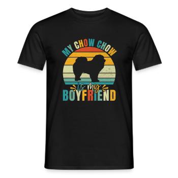 Chow Chow Gifts - Männer T-Shirt - Schwarz - Vorne - AI Model Male 178 light (178cm)