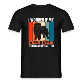 Chow Chow Gifts - Männer T-Shirt - Schwarz - Vorne - AI Model Male 178 light (178cm)