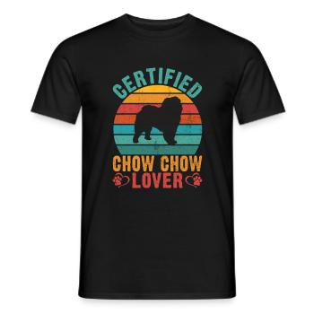 Chow Chow Gifts - Männer T-Shirt - Schwarz - Vorne - AI Model Male 178 light (178cm)