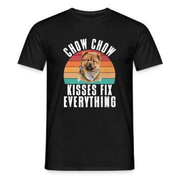 Chow Chow Gifts - Männer T-Shirt - Schwarz - Vorne - AI Model Male 178 light (178cm)