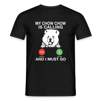 Chow Chow Gifts - Männer T-Shirt - Schwarz - Vorne - AI Model Male 178 light (178cm)