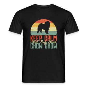 Chow Chow Gifts - Männer T-Shirt - Schwarz - Vorne - AI Model Male 178 light (178cm)