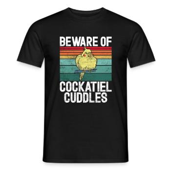 Cockatiel Gifts - Männer T-Shirt - Schwarz - Vorne - AI Model Male 178 light (178cm)