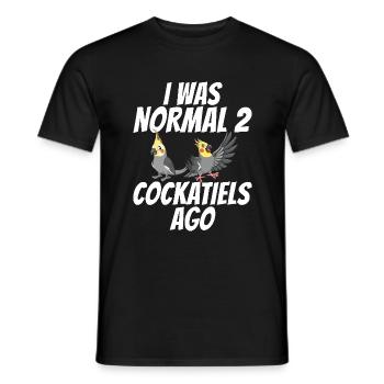 Cockatiel Gifts - Männer T-Shirt - Schwarz - Vorne - AI Model Male 178 light (178cm)