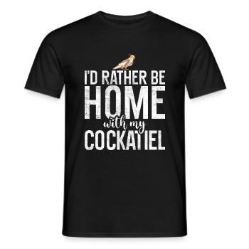 Cockatiel Gifts - Männer T-Shirt - Schwarz - Vorne - AI Model Male 178 light (178cm)
