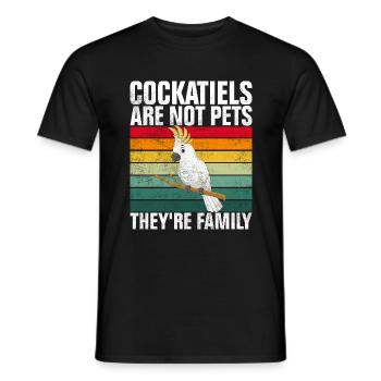 Cockatiel Gifts - Männer T-Shirt - Schwarz - Vorne - AI Model Male 178 light (178cm)