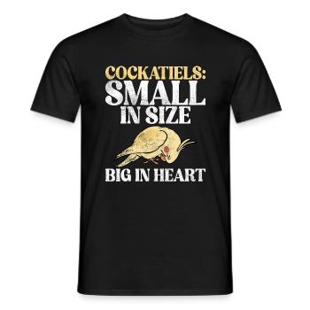 Cockatiel Gifts - Männer T-Shirt - Schwarz - Vorne - AI Model Male 178 light (178cm)