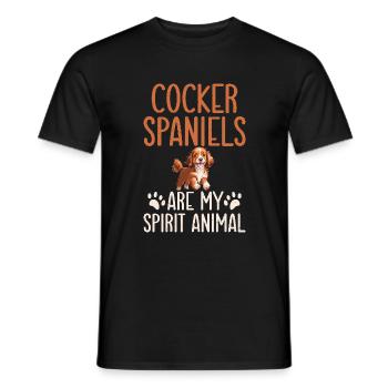 Cocker Spaniel Gifts - Männer T-Shirt - Schwarz - Vorne - AI Model Male 178 light (178cm)