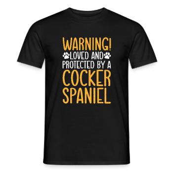 Cocker Spaniel Gifts - Männer T-Shirt - Schwarz - Vorne - AI Model Male 178 light (178cm)
