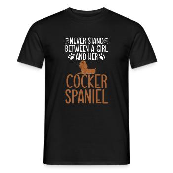 Cocker Spaniel Gifts - Männer T-Shirt - Schwarz - Vorne - AI Model Male 178 light (178cm)