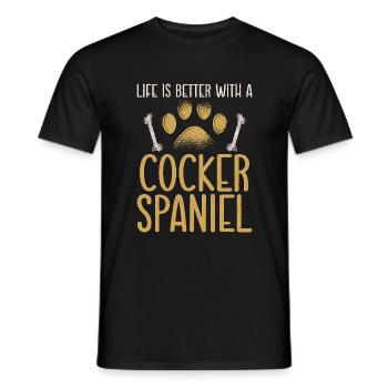 Cocker Spaniel Gifts - Männer T-Shirt - Schwarz - Vorne - AI Model Male 178 light (178cm)