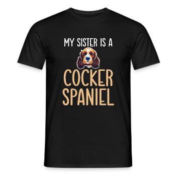 Cocker Spaniel Gifts - Männer T-Shirt - Schwarz - Vorne - AI Model Male 178 light (178cm)