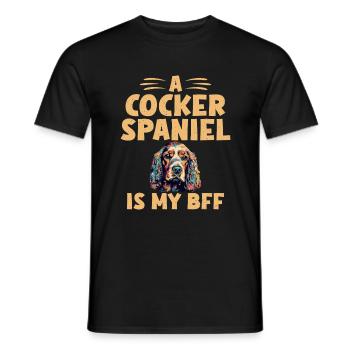 Cocker Spaniel Gifts - Männer T-Shirt - Schwarz - Vorne - AI Model Male 178 light (178cm)