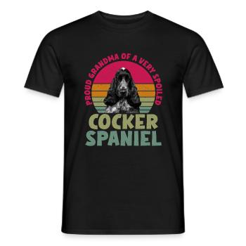 Cocker Spaniel Gifts - Männer T-Shirt - Schwarz - Vorne - AI Model Male 178 light (178cm)
