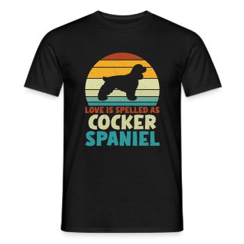 Cocker Spaniel Gifts - Männer T-Shirt - Schwarz - Vorne - AI Model Male 178 light (178cm)