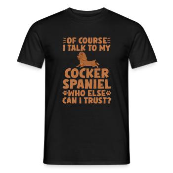 Cocker Spaniel Gifts - Männer T-Shirt - Schwarz - Vorne - AI Model Male 178 light (178cm)