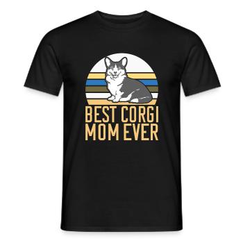 Corgi Gifts for Corgi Lovers - Men's T-Shirt - black - Front - AI Model Male 178 light (178cm)