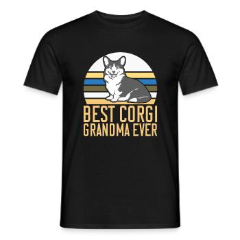 Corgi Gifts for Corgi Lovers - Men's T-Shirt - black - Front - AI Model Male 178 light (178cm)