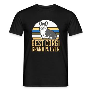 Corgi Gifts for Corgi Lovers - Men's T-Shirt - black - Front - AI Model Male 178 light (178cm)