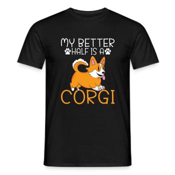 Corgi Gifts for Corgi Lovers - Men's T-Shirt - black - Front - AI Model Male 178 light (178cm)