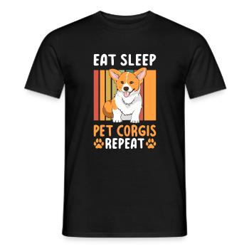 Corgi Gifts for Corgi Lovers - Men's T-Shirt - black - Front - AI Model Male 178 light (178cm)