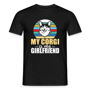 Cadeaux de corgi pour les amateurs de corgi - T-shirt homme - noir - Devant - AI Model Male 178 light (178cm)