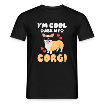 Corgi Gifts for Corgi Lovers - Men's T-Shirt - black - Front - AI Model Male 178 light (178cm)