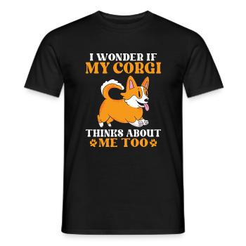 Corgi Gifts for Corgi Lovers - Men's T-Shirt - black - Front - AI Model Male 178 light (178cm)