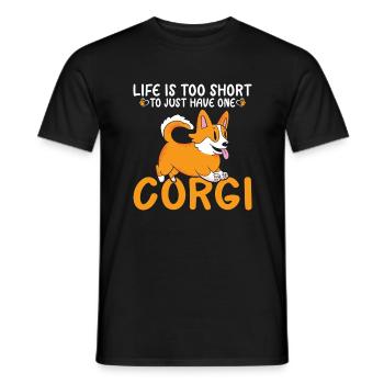 Corgi Gifts for Corgi Lovers - Men's T-Shirt - black - Front - AI Model Male 178 light (178cm)