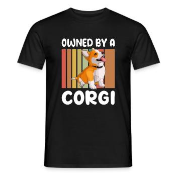 Corgi Gifts for Corgi Lovers - Men's T-Shirt - black - Front - AI Model Male 178 light (178cm)