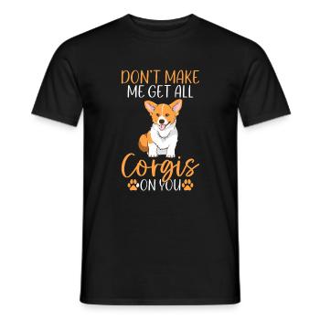 Corgi Gifts for Corgi Lovers - Men's T-Shirt - black - Front - AI Model Male 178 light (178cm)