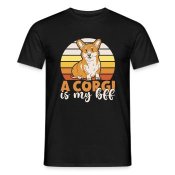 Cadeaux de corgi pour les amateurs de corgi - T-shirt homme - noir - Devant - AI Model Male 178 light (178cm)