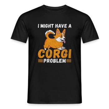 Corgi Gifts for Corgi Lovers - Men's T-Shirt - black - Front - AI Model Male 178 light (178cm)