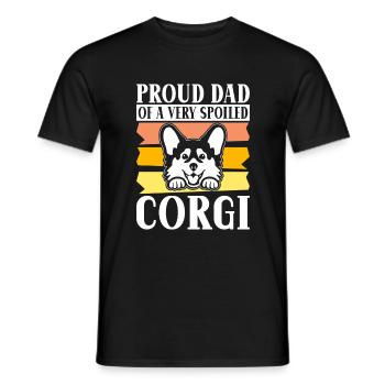 Cadeaux de corgi pour les amateurs de corgi - T-shirt homme - noir - Devant - AI Model Male 178 light (178cm)