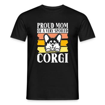 Cadeaux de corgi pour les amateurs de corgi - T-shirt homme - noir - Devant - AI Model Male 178 light (178cm)