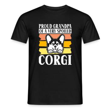 Cadeaux de corgi pour les amateurs de corgi - T-shirt homme - noir - Devant - AI Model Male 178 light (178cm)
