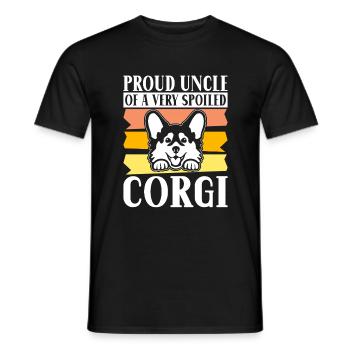 Cadeaux de corgi pour les amateurs de corgi - T-shirt homme - noir - Devant - AI Model Male 178 light (178cm)