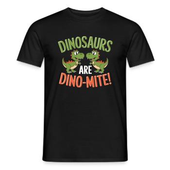 Décorations de fête de dinosaures - T-shirt homme - noir - Devant - AI Model Male 178 light (178cm)