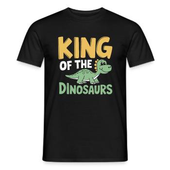 Dinosaur Party Decorations - Men's T-Shirt - black - Front - AI Model Male 178 light (178cm)